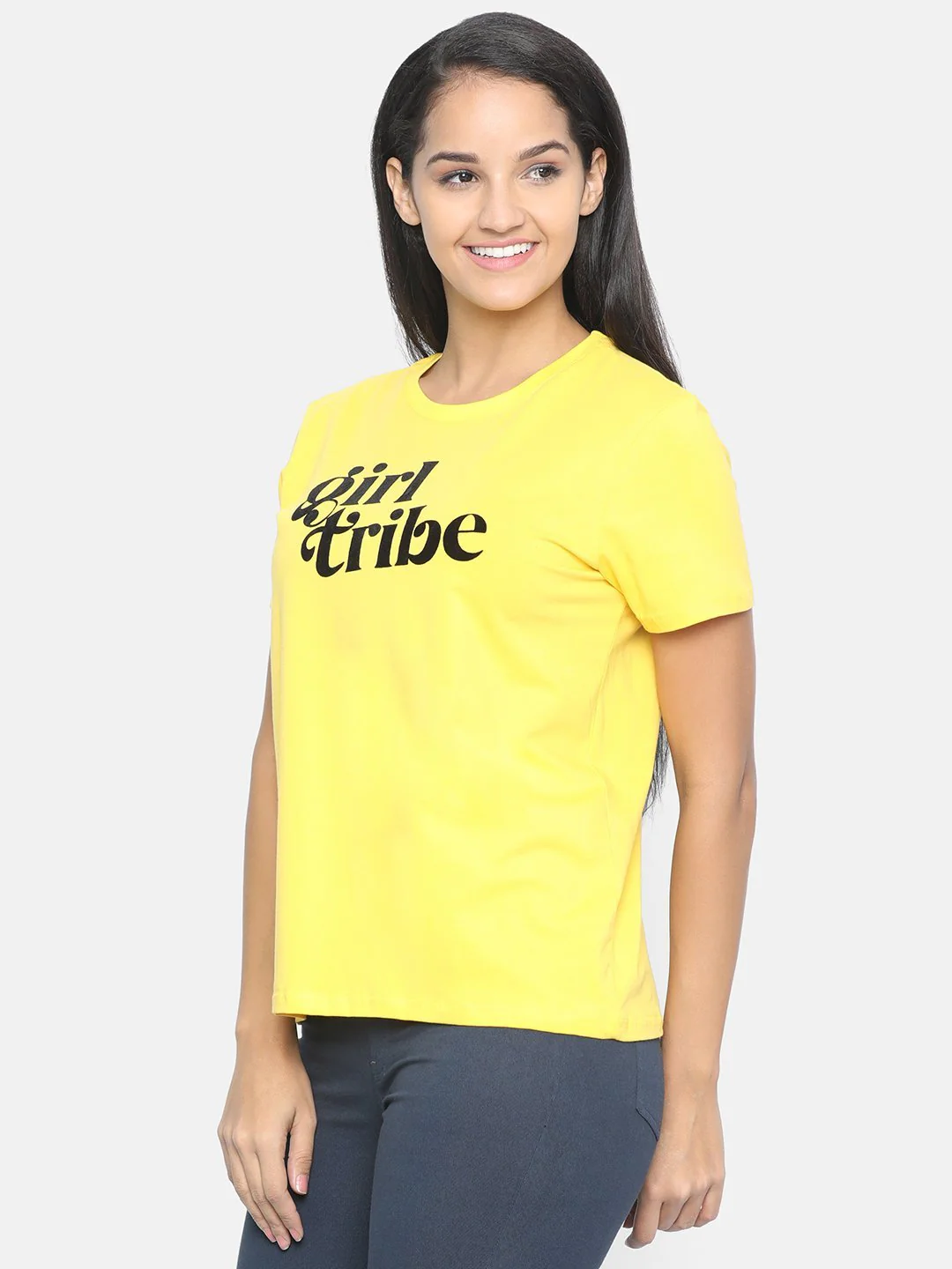 IS.U Yellow Round Neck T-shirt - Image 3