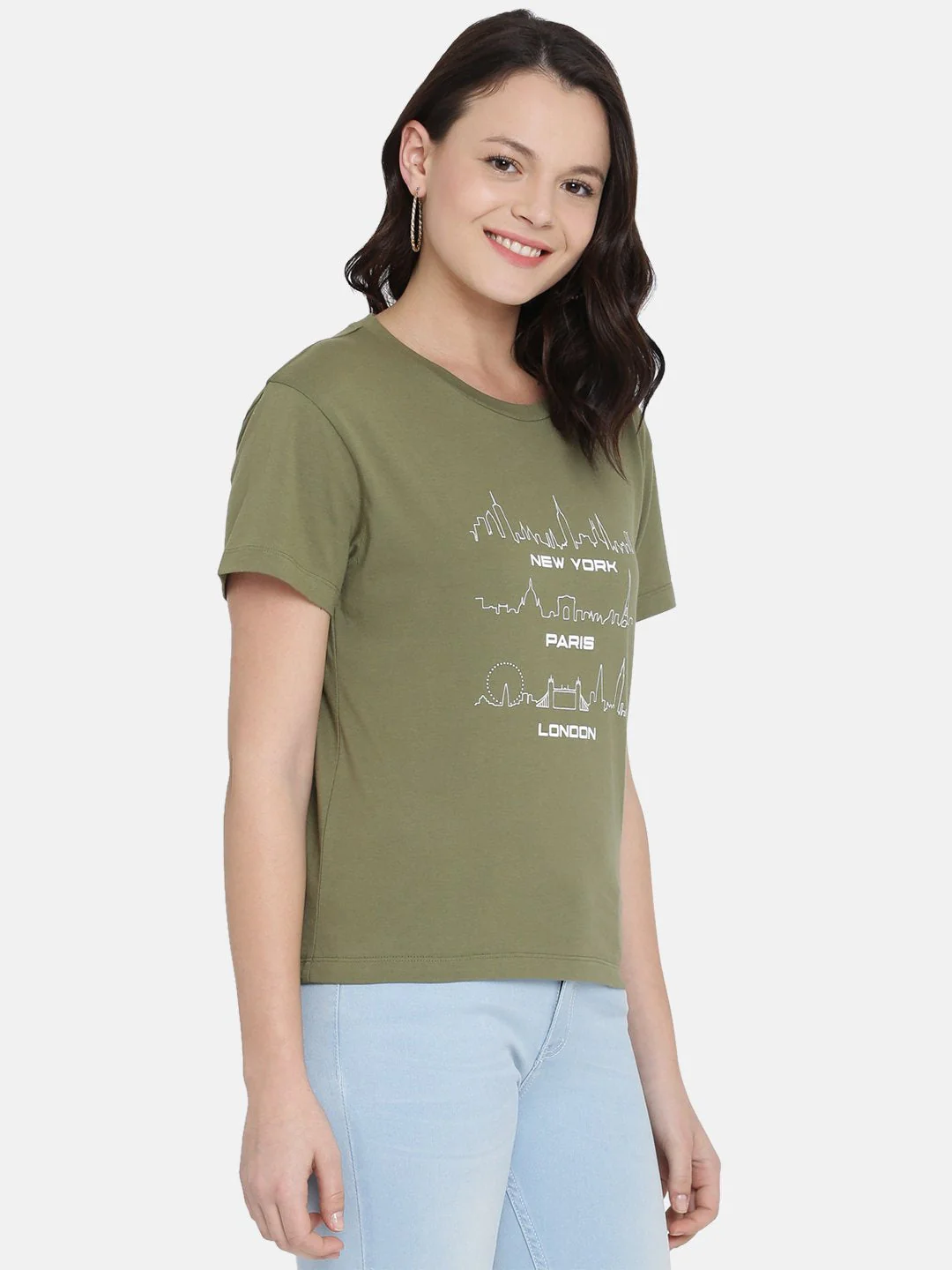 IS.U Olive Short Sleeve T-Shirt - Image 3