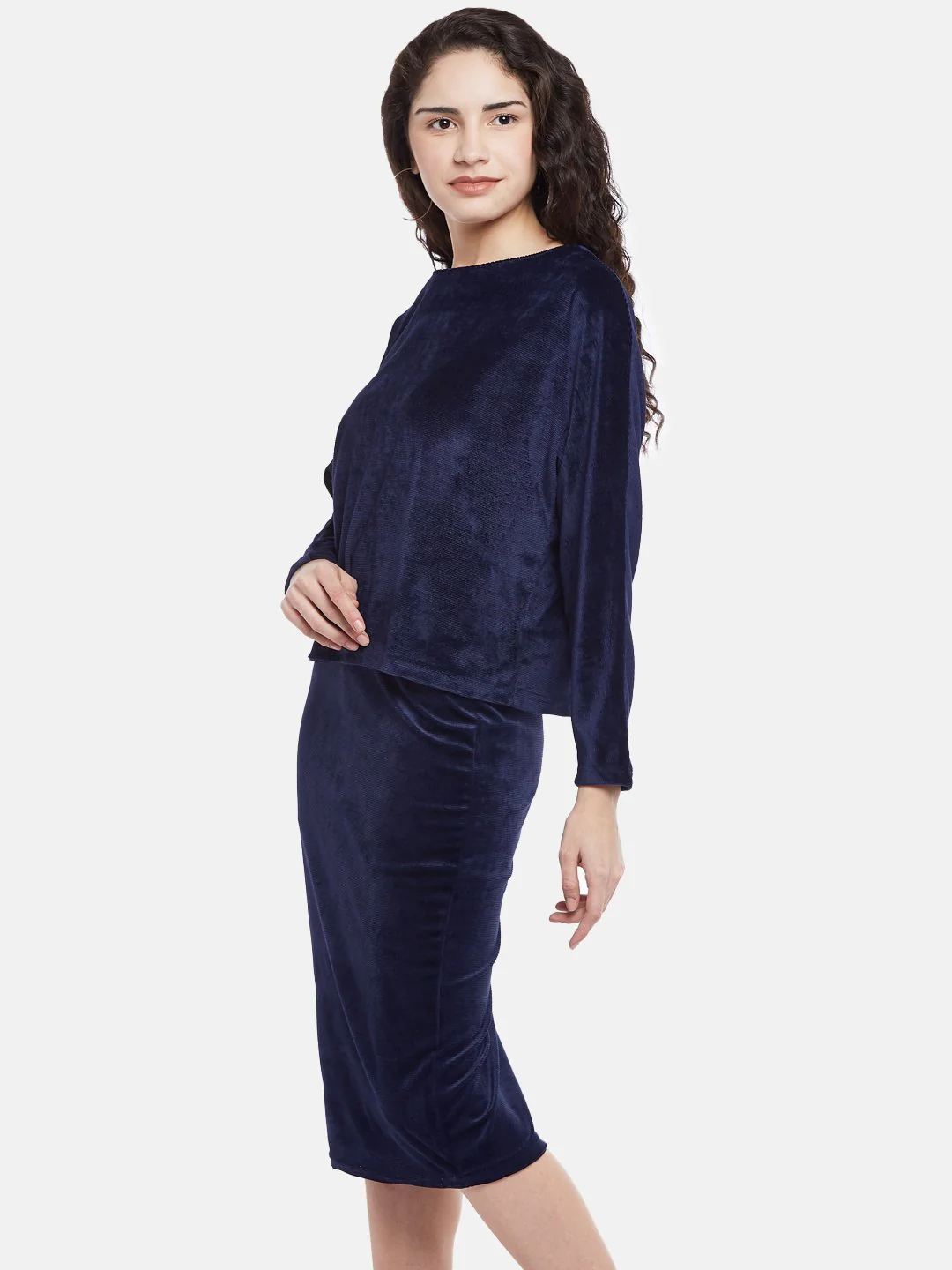 IS.U Navy Boxy Fit Ribbed Top - Image 2