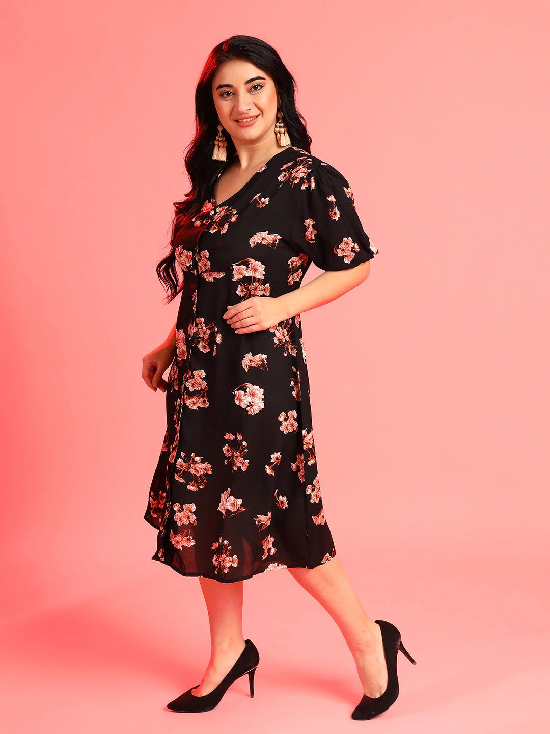 Floral Design Dress - Image 2