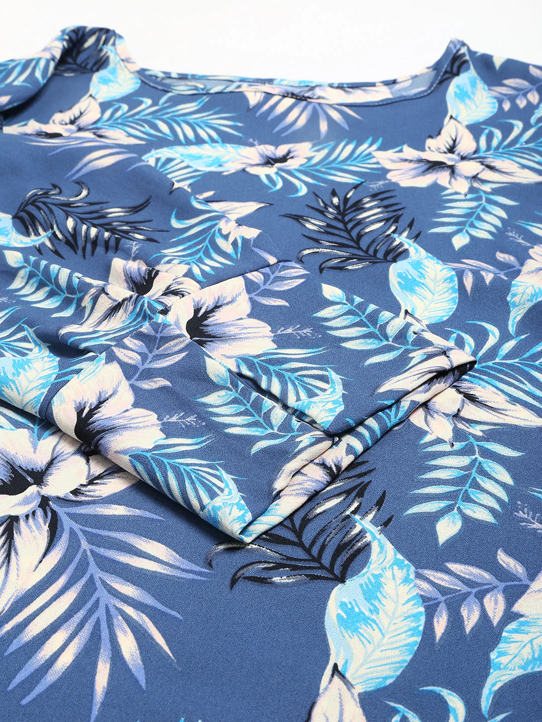 Floral Design Stylish Casual Top - Image 2