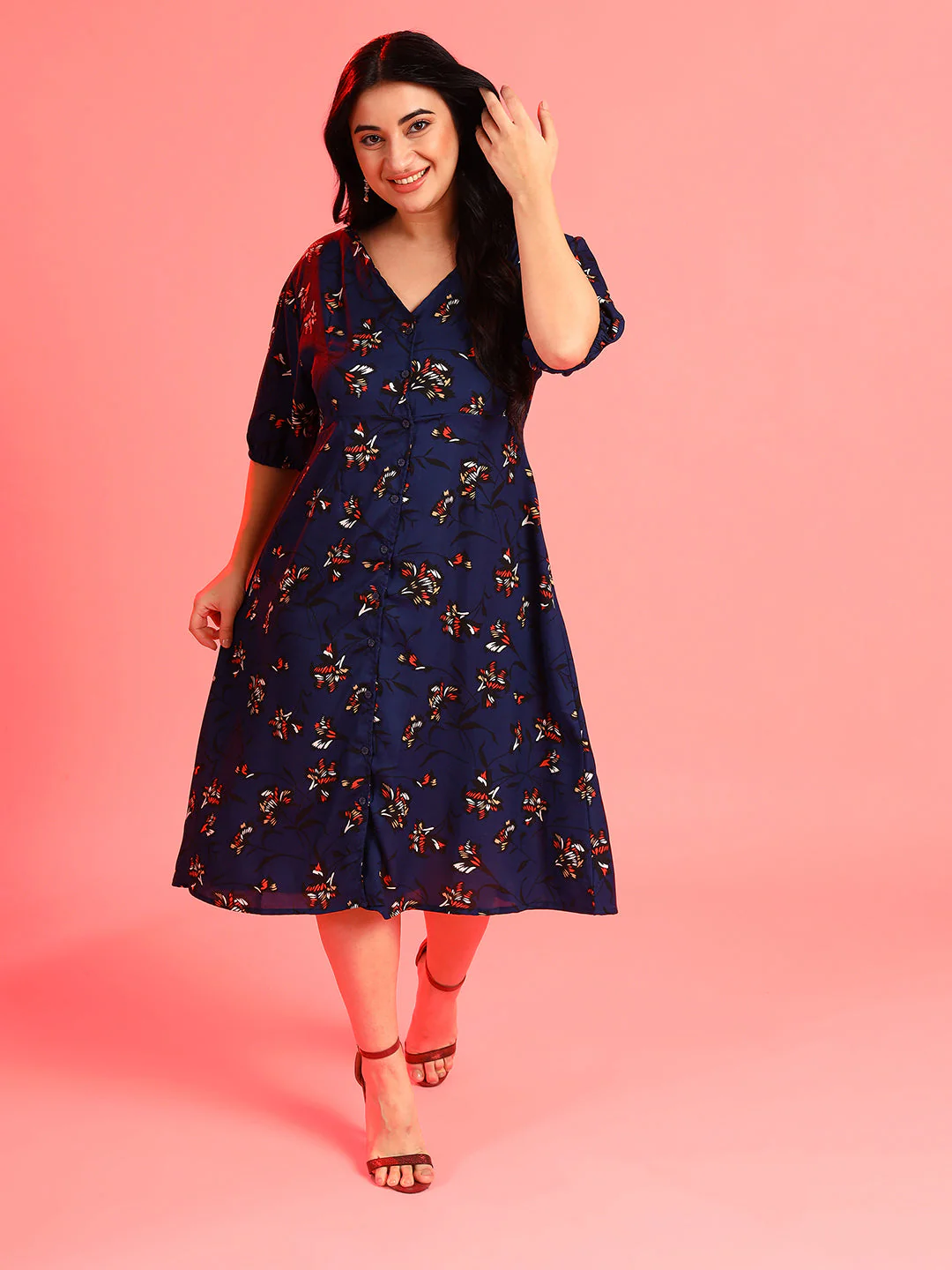 Floral Design Dress