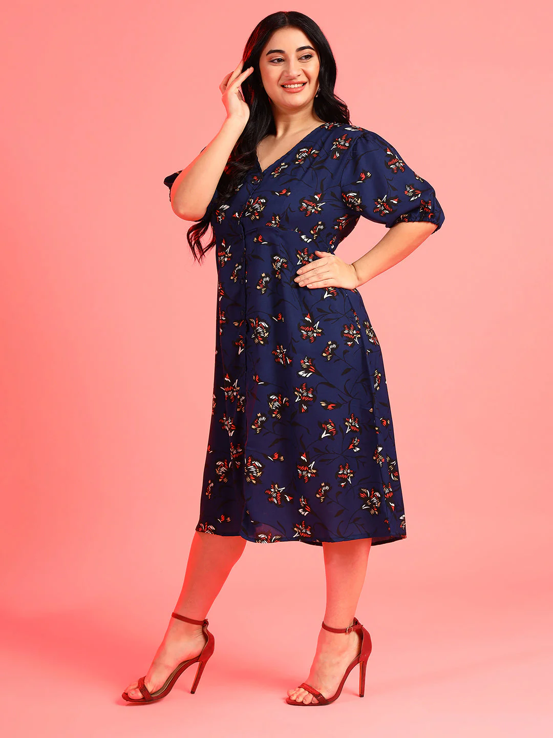 Floral Design Dress - Image 2