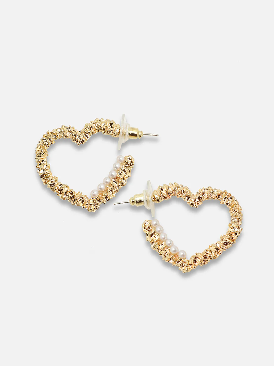 Gold Plated Party Designer Stone Hoop Earring - Image 4