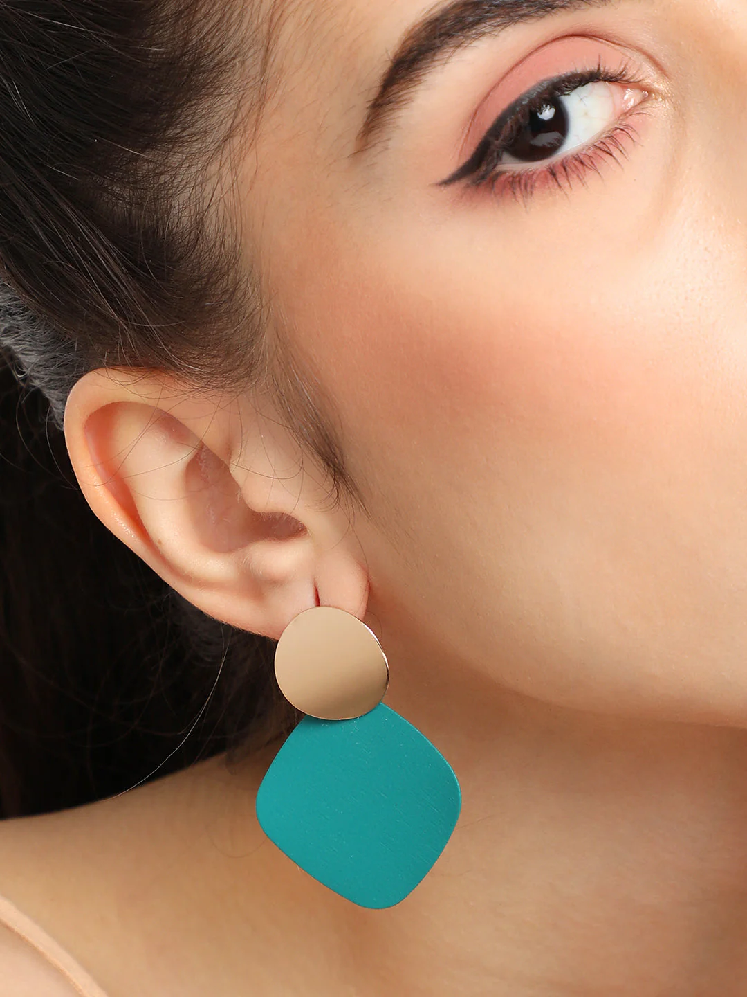 GOLD PLATED PARTY DESIGNER DROP EARRING FOR WOMEN - Image 3