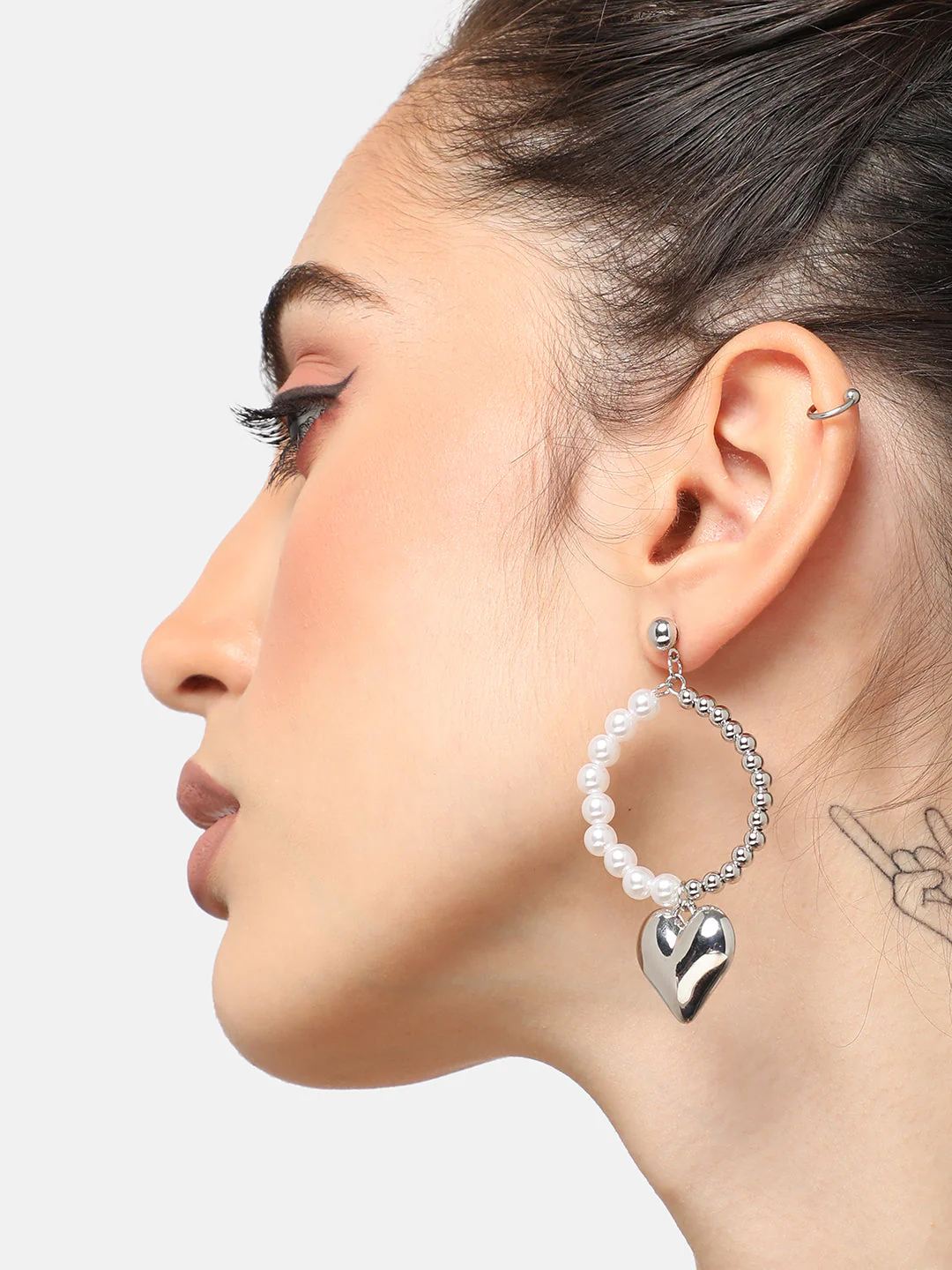 GOLD PLATED PARTY DESIGNER STONE DROP EARRING FOR WOMEN - Image 3