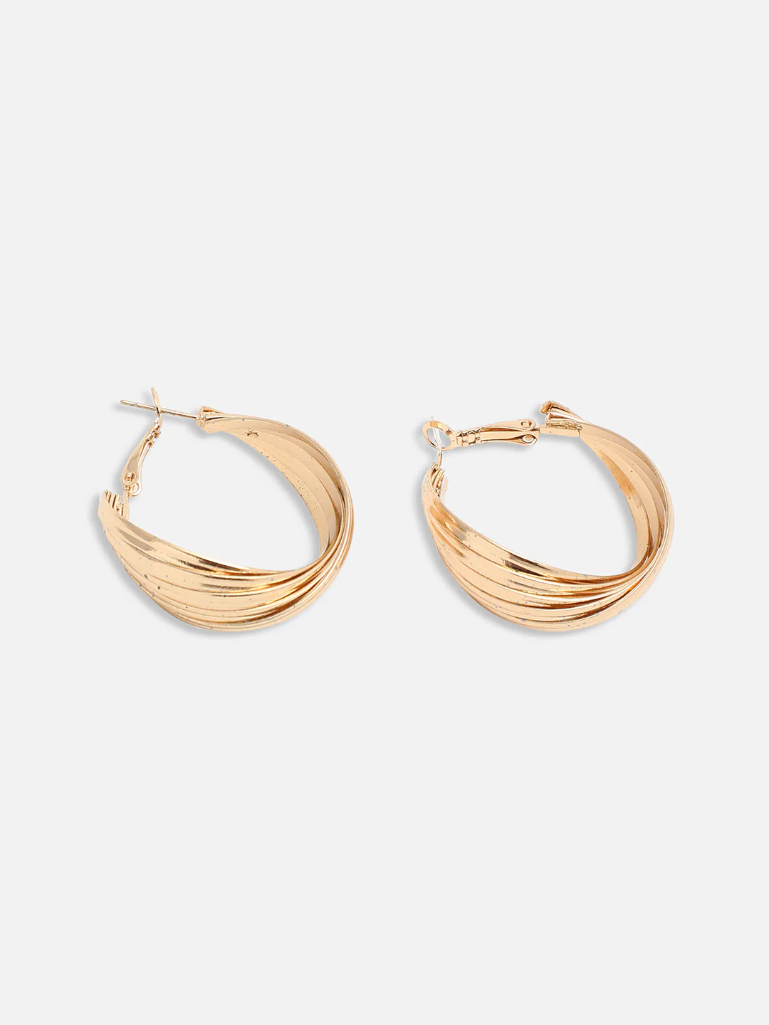 GOLD PLATED PARTY DESIGNER HOOP EARRING FOR WOMEN - Image 5