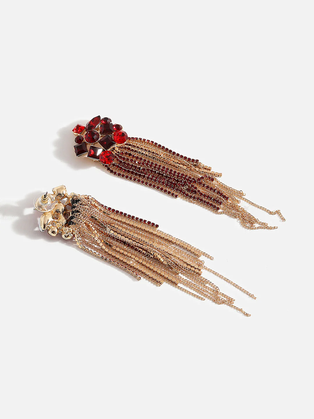 Multi Colour Gold Plated Dangler Earrings - Image 5