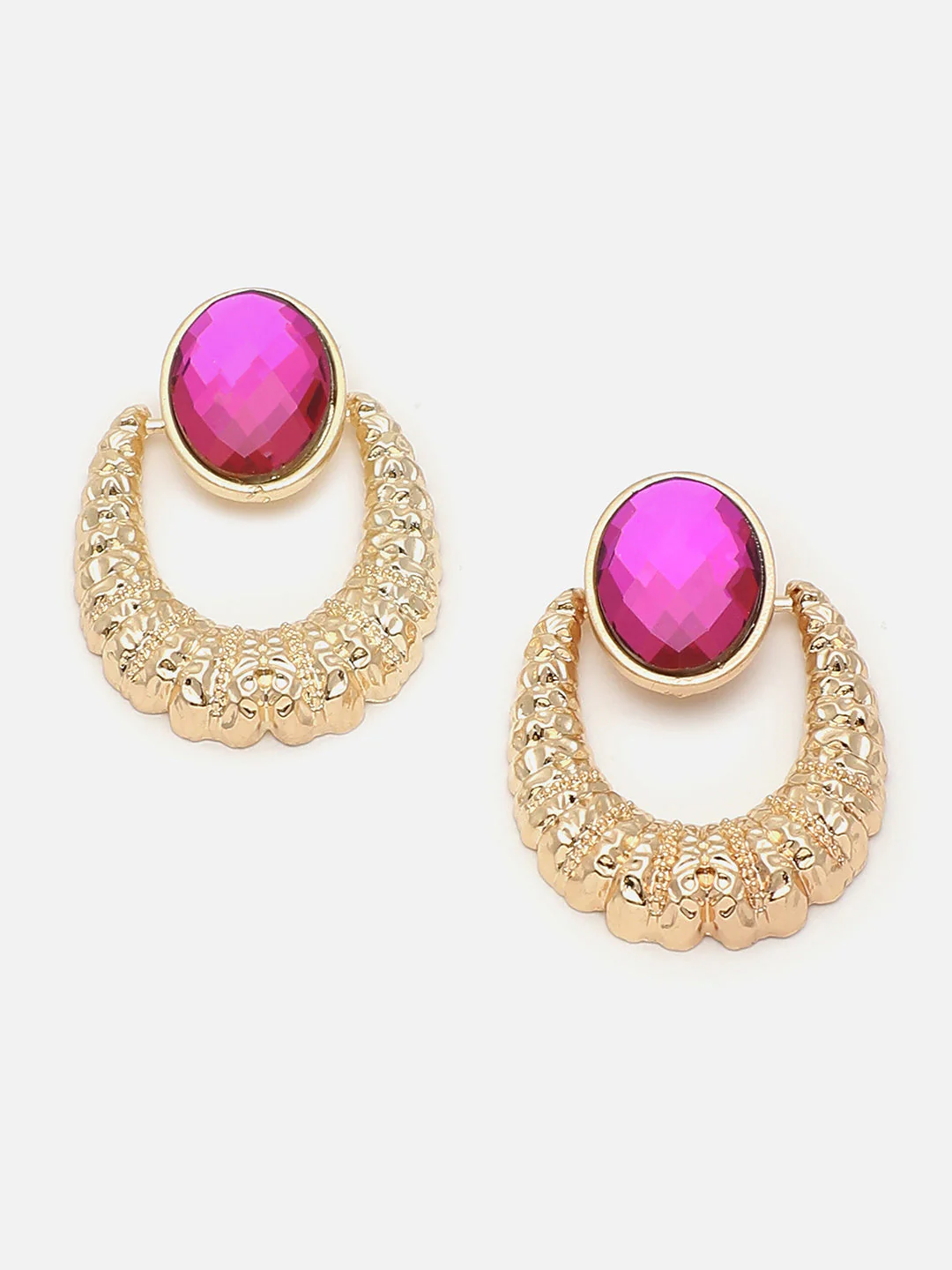Gold Plated Party Designer Stone Drop Earring For Women - Image 4