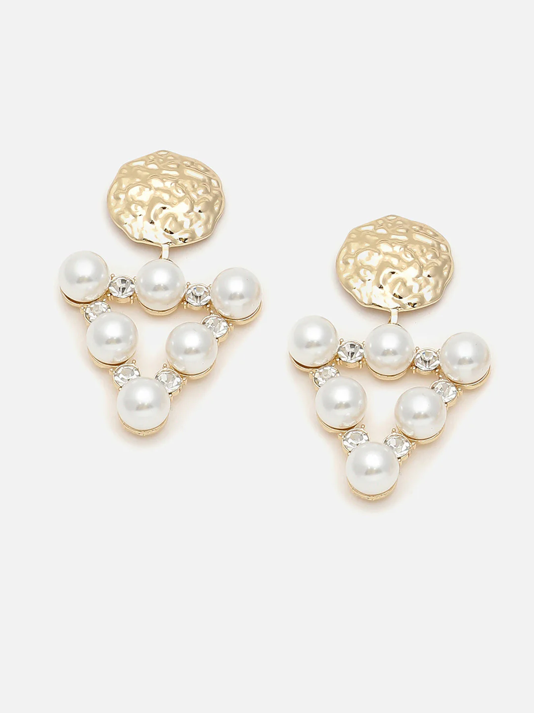 Gold Plated Party Pearls Drop Earring For Women - Image 4