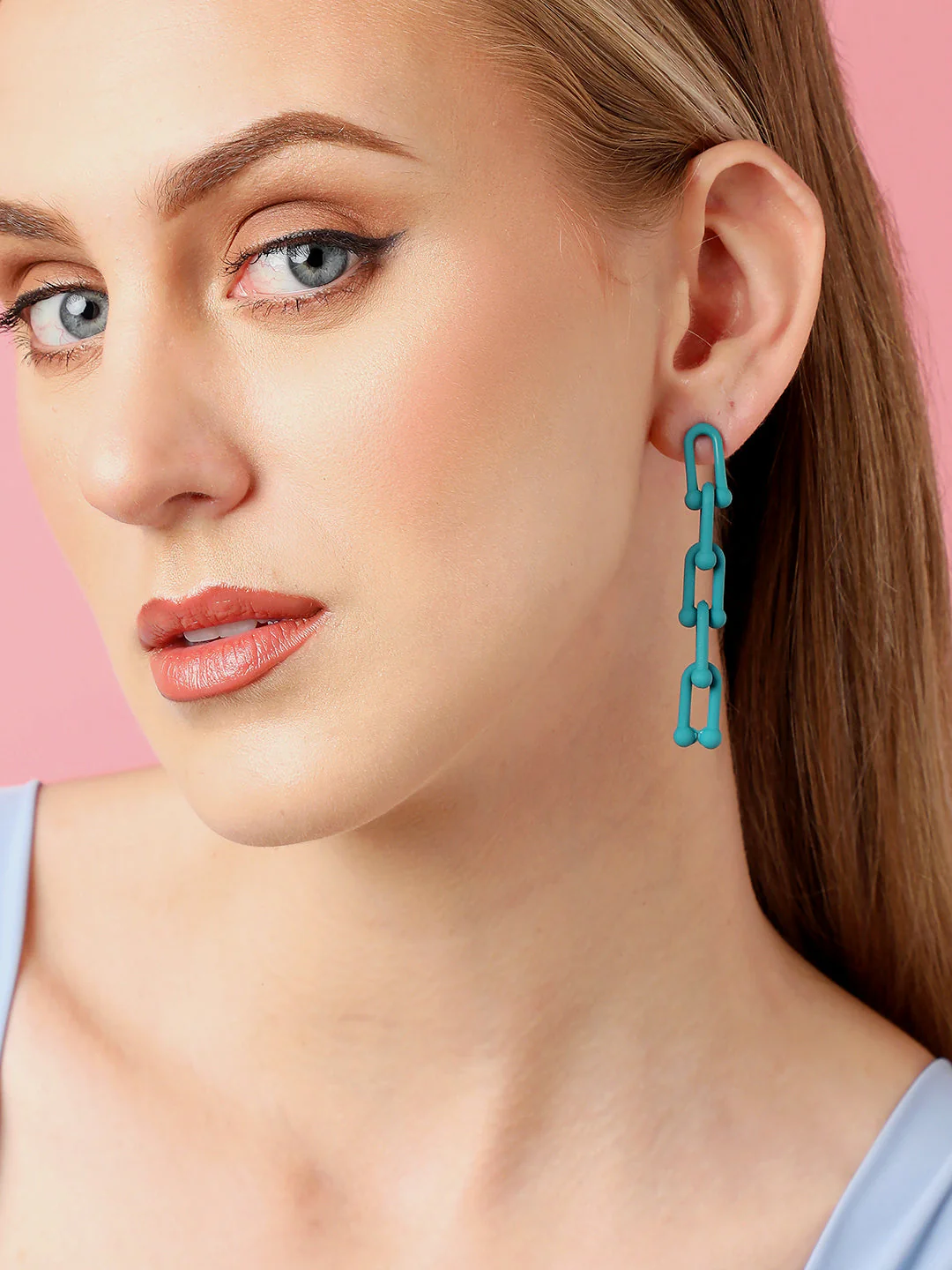 Gold Plated Party Designer Stone Drop Earring For Women - Image 3