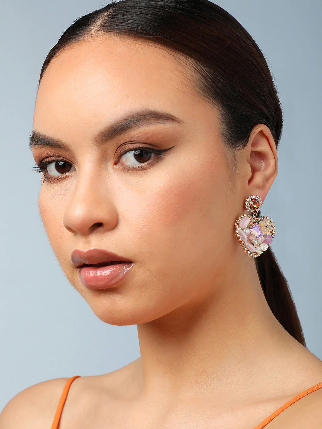 Gold Plated Party Designer Stone Drop Earring For Women - Image 2