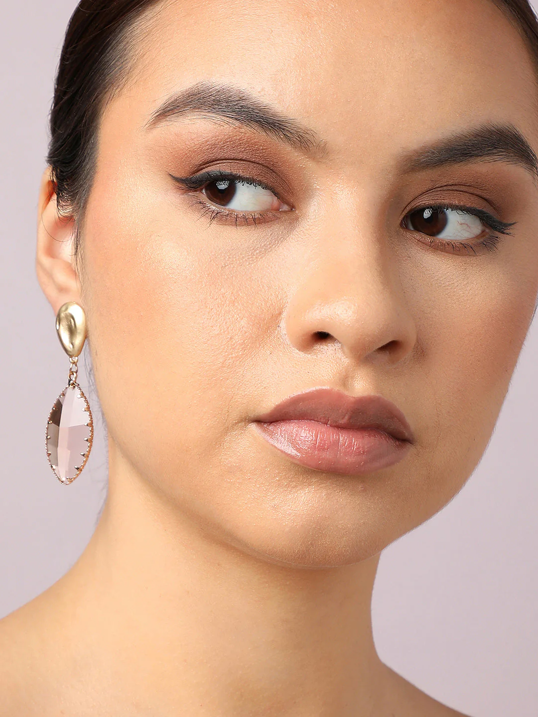 Gold Plated Party Designer Stone Drop Earring For Women - Image 2