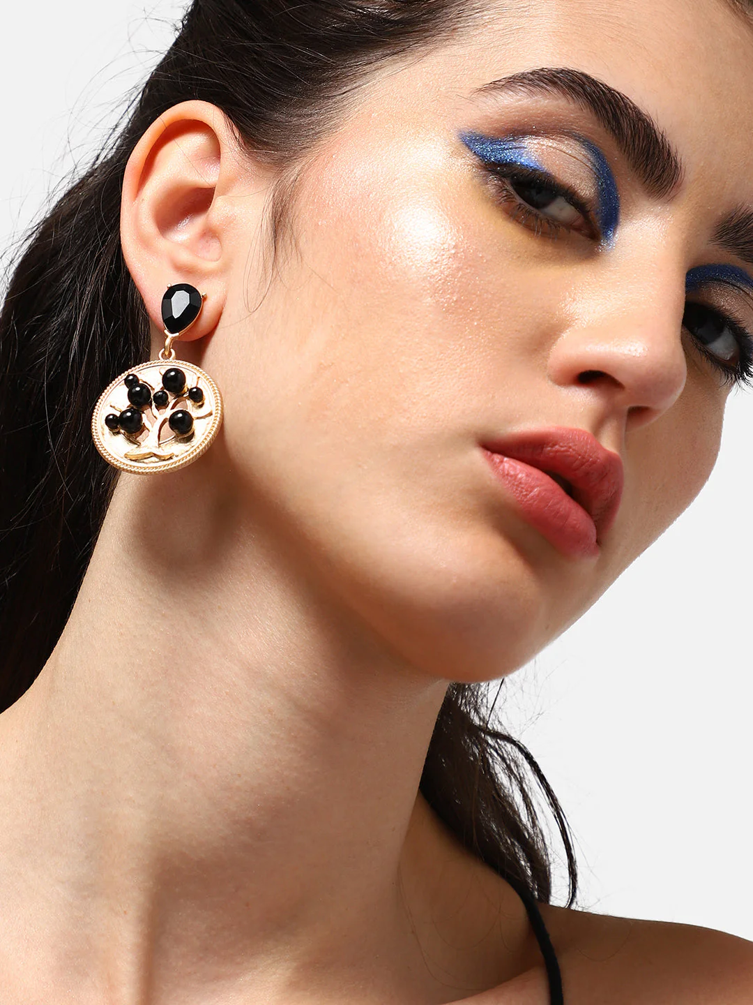 Gold Plated Party Designer Stone Drop Earring For Women - Image 3