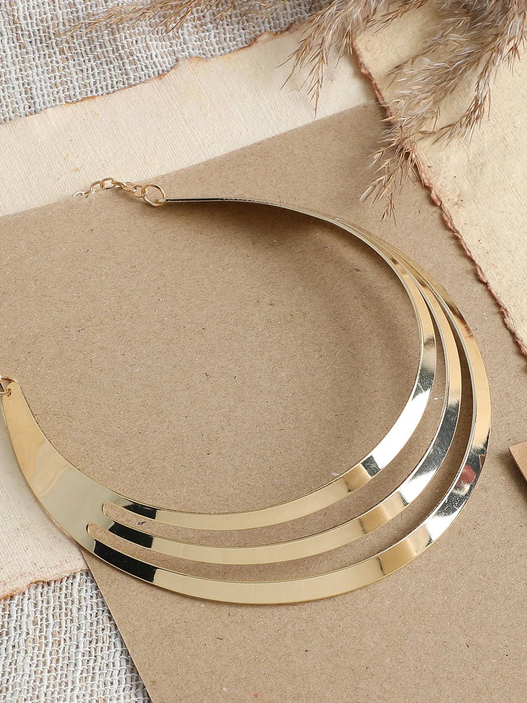 Gold Plated Party Designer Stone Necklace For Women - Image 2