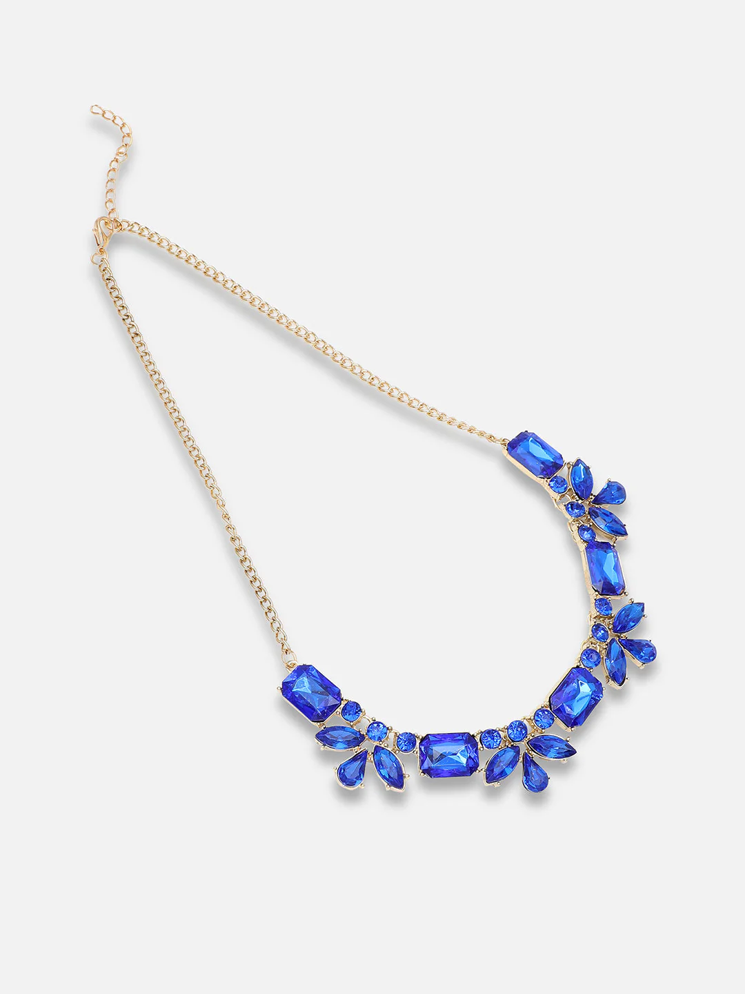 Gold Plated Party Designer Stone Necklace - Image 4