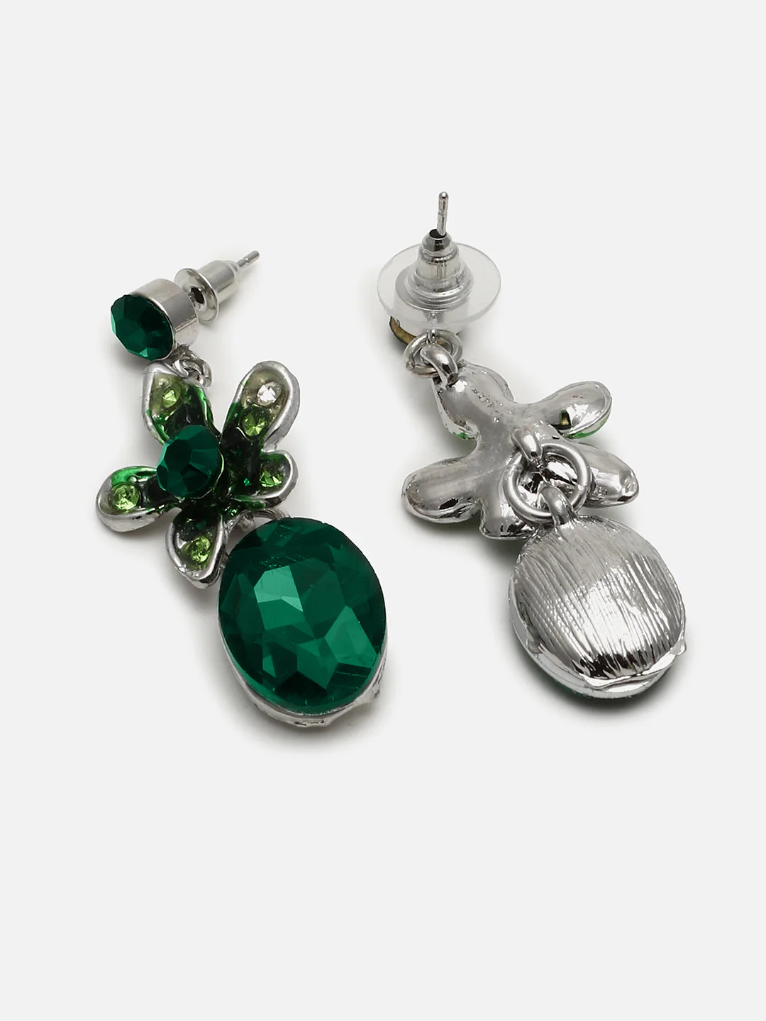 Gold Plated Designer Stone Necklace and Earring Set - Image 3