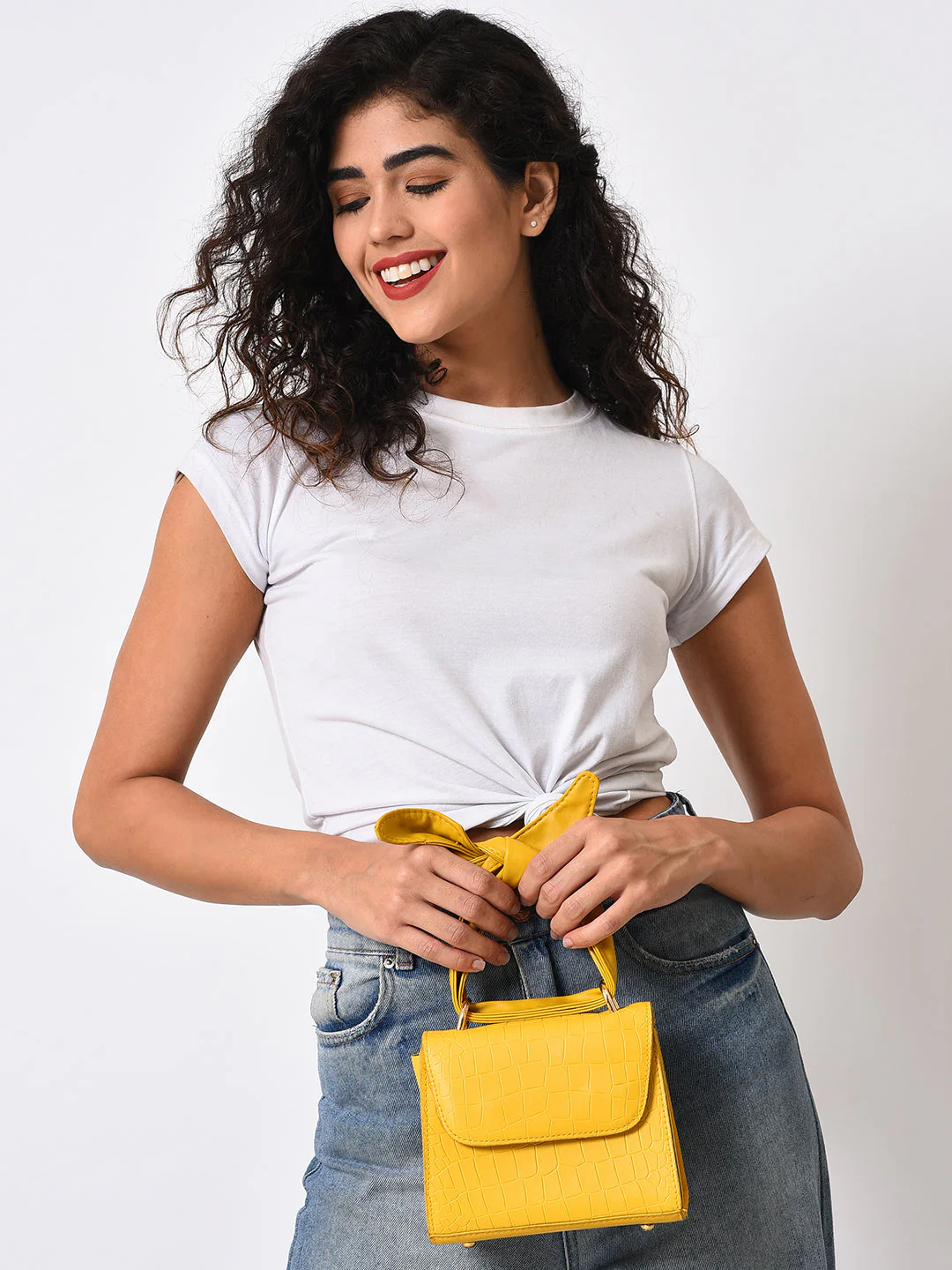 Fiorella Yellow Cross Body Bag - Image 4