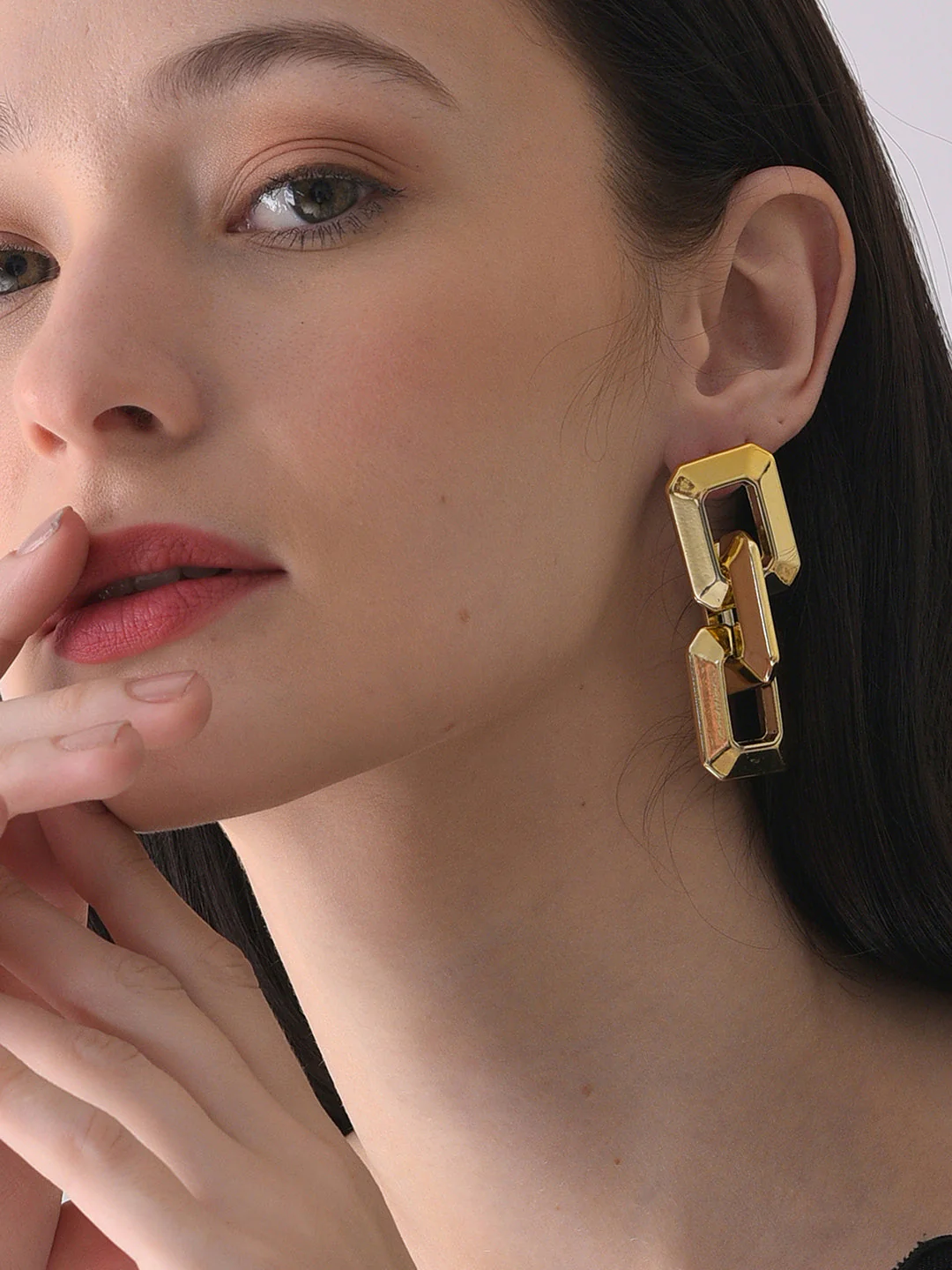 Gold Plated Designer Drop Earring - Image 3
