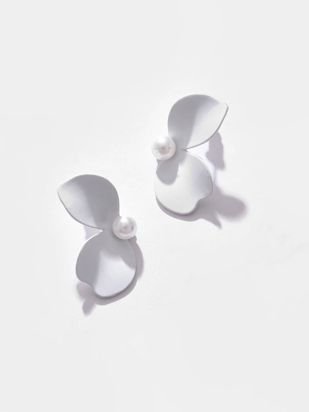 Gold Plated Pearl Stud Earrings - Image 3