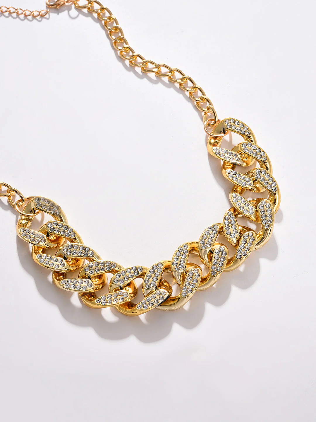 Gold Plated Designer Stone Necklace - Image 4