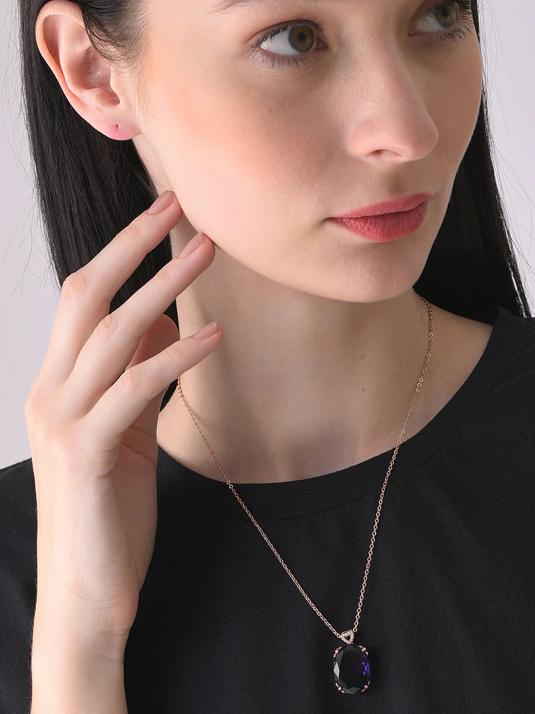 Gold Plated Designer Stone Necklace - Image 2