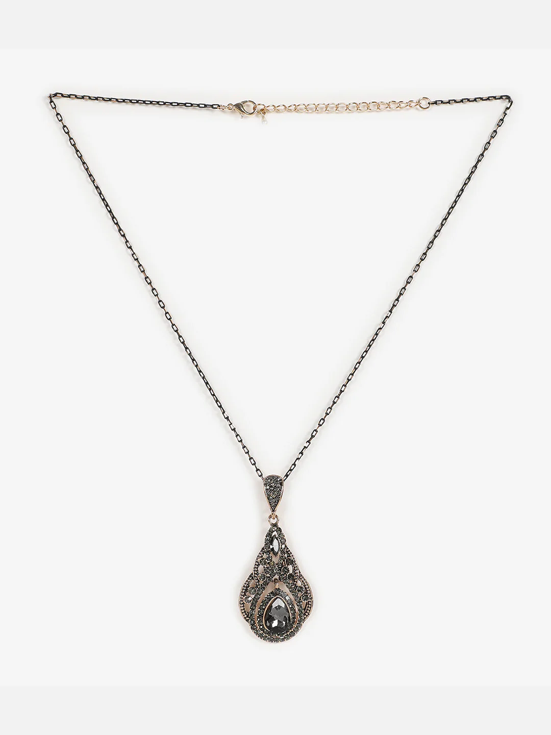Gold Plated Designer Stone Necklace - Image 2