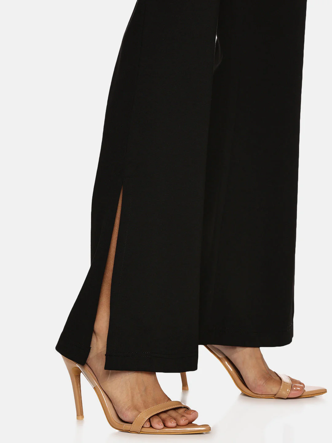 IS.U Black Flared Slit Pant - Image 8