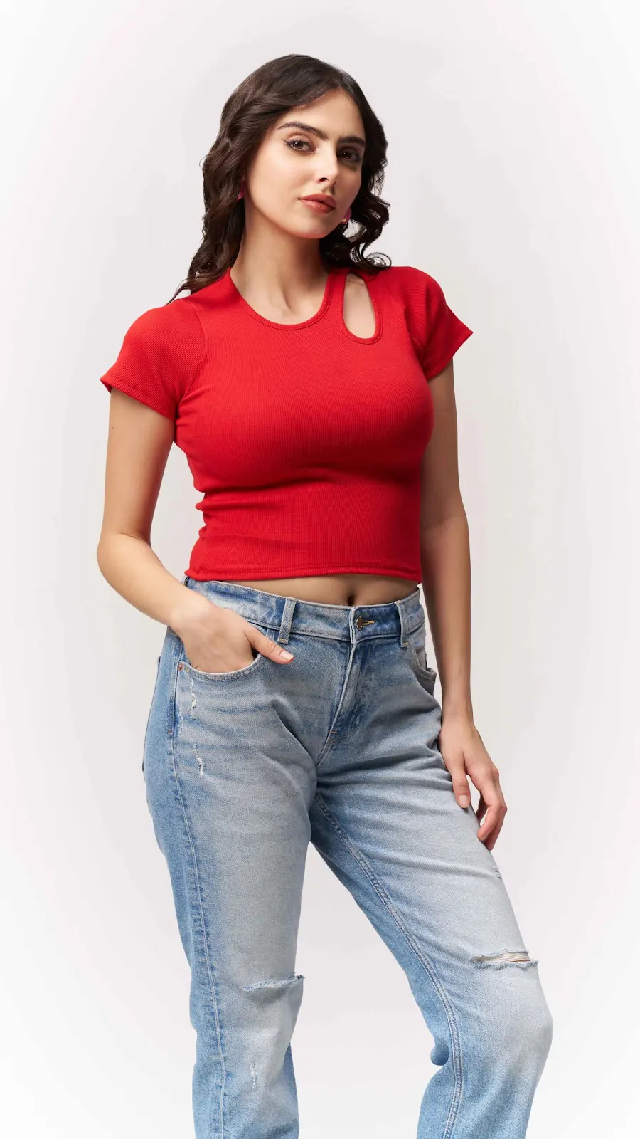 Cotton Fitted Tear Drop Shoulder - Image 4
