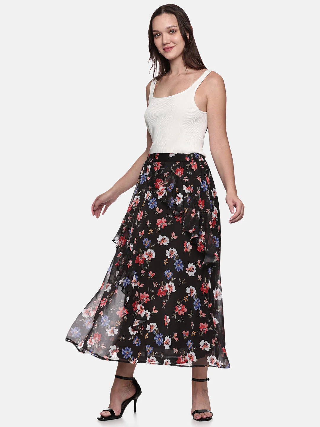 IS.U Floral Black Skirt - Image 6