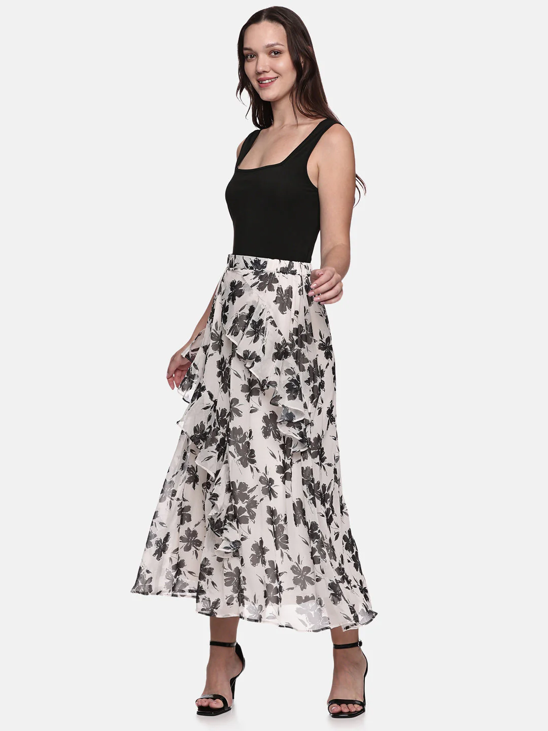 IS.U Floral Off-White Skirt - Image 3