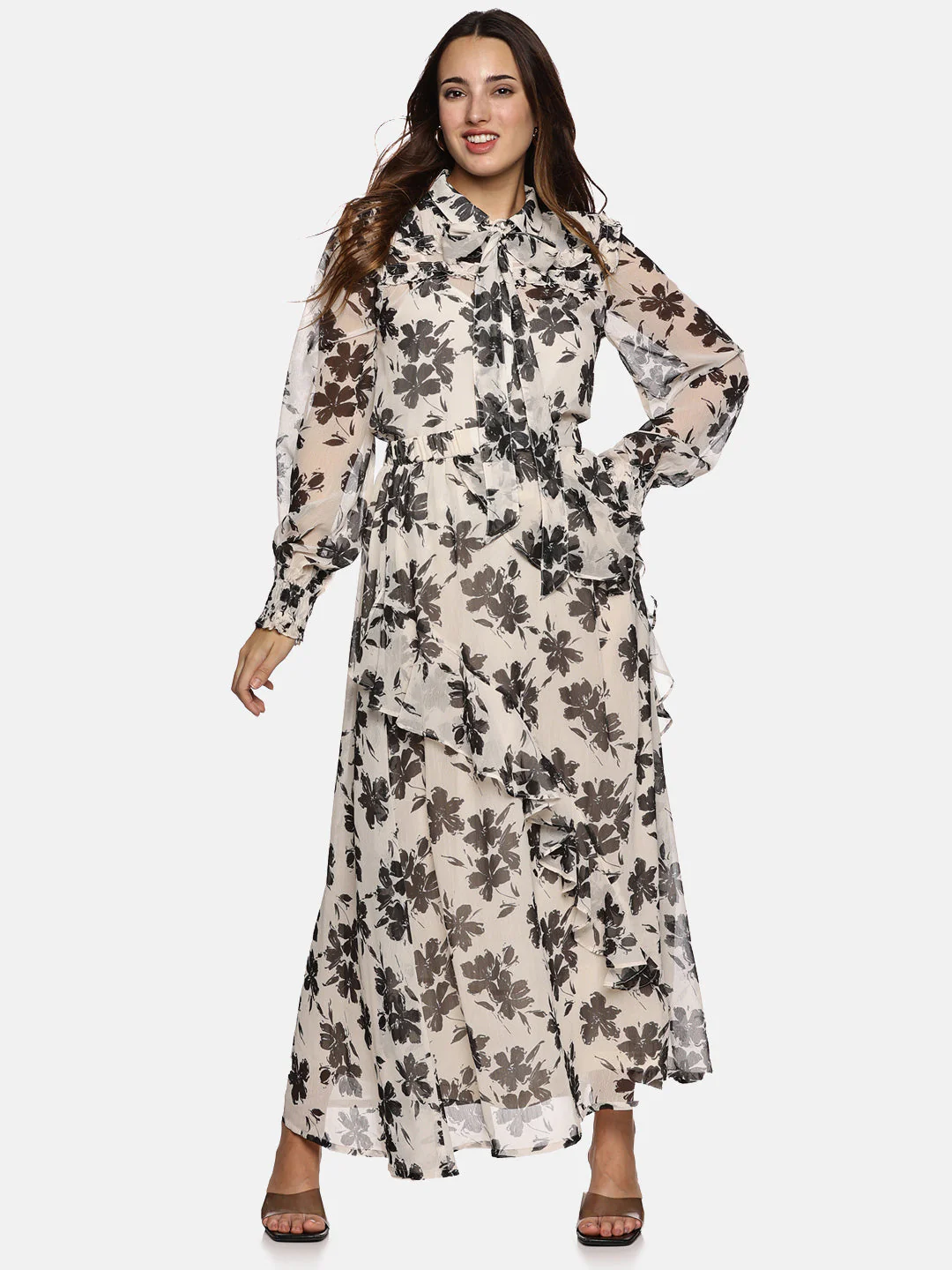 IS.U Floral Off White Skirt and Top Co-ord set - Image 2