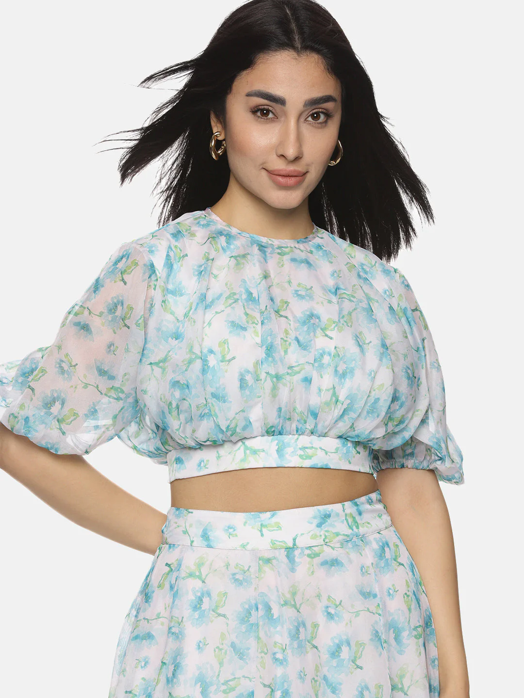 IS.U Floral White Organza Co-ord Set - Image 3