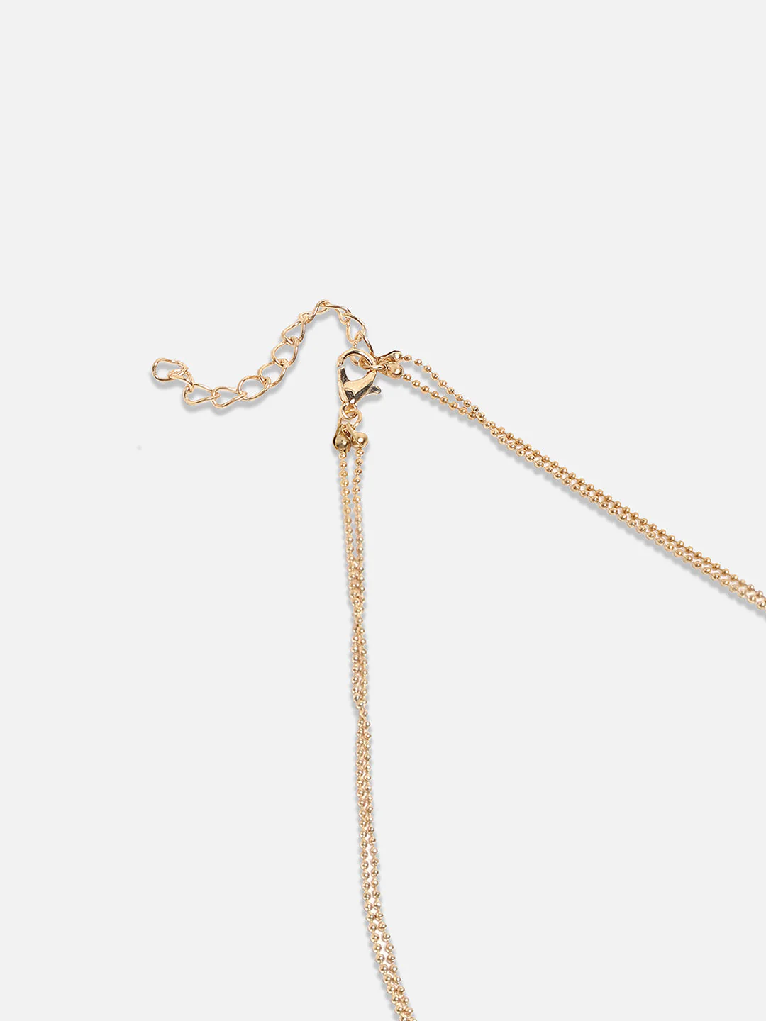 Gold-Plated Artificial Stones Studded Layered Necklace - Image 6