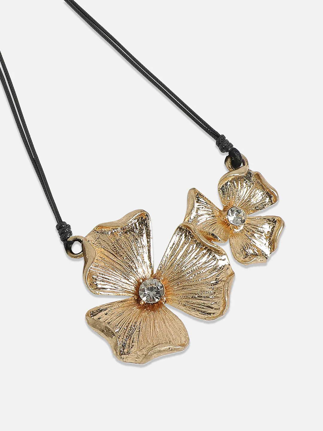 Gold-Plated Artificial Stones Studded Necklace - Image 5