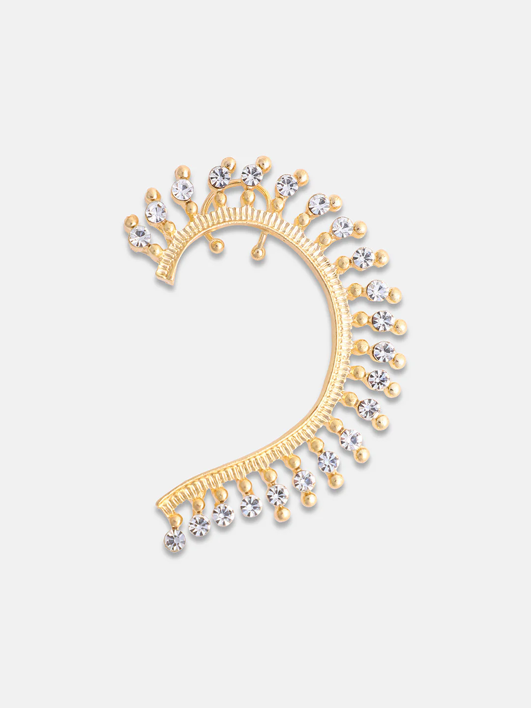 Gold-Plated Contemporary Artificial Stones Drop Earrings - Image 4