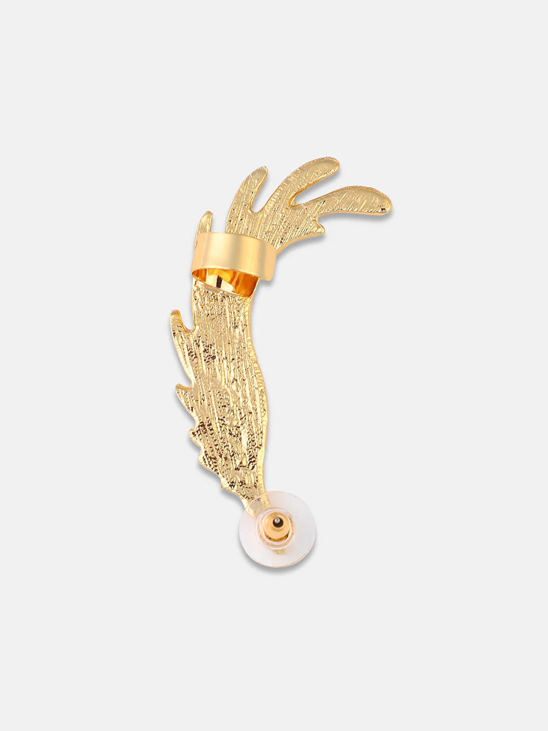 Gold-Plated Contemporary Clip On Ear Cuff Earrings - Image 5