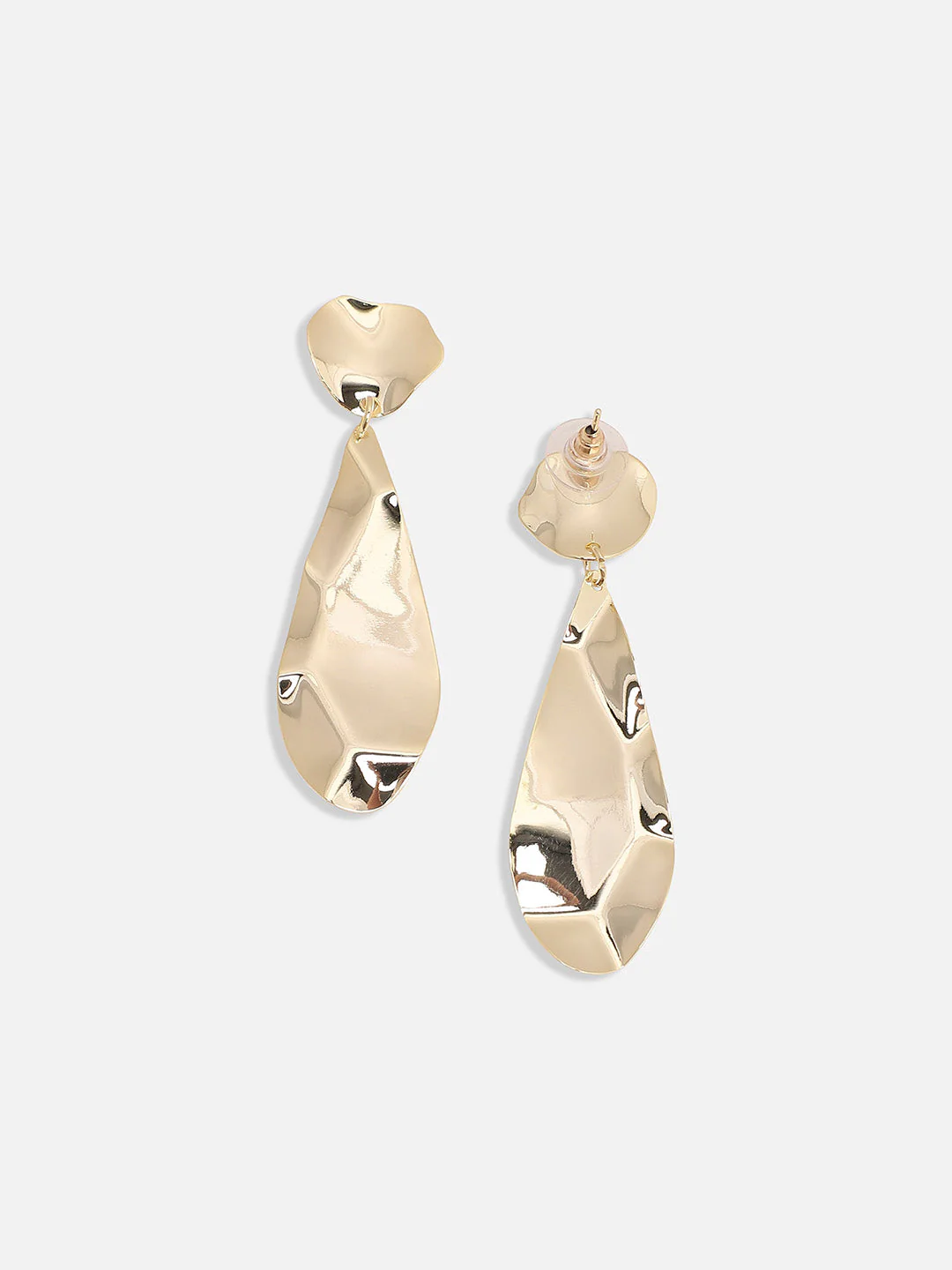 Gold-Plated Contemporary Droop Earrings - Image 5