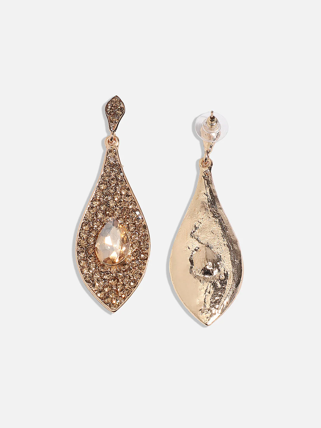 Gold-Plated Contemporary Drop Earrings - Image 5