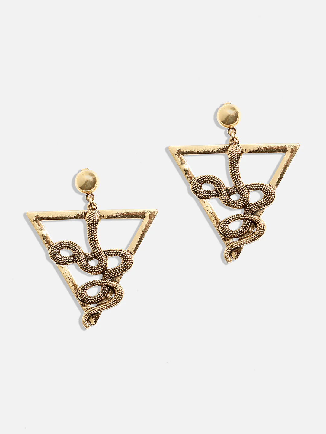 Gold-Plated Contemporary Drop Earrings - Image 4
