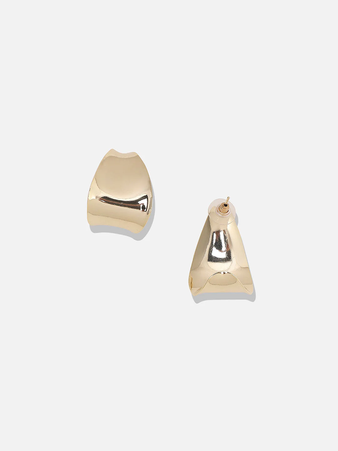 Gold-Plated Contemporary Drop Earrings - Image 5
