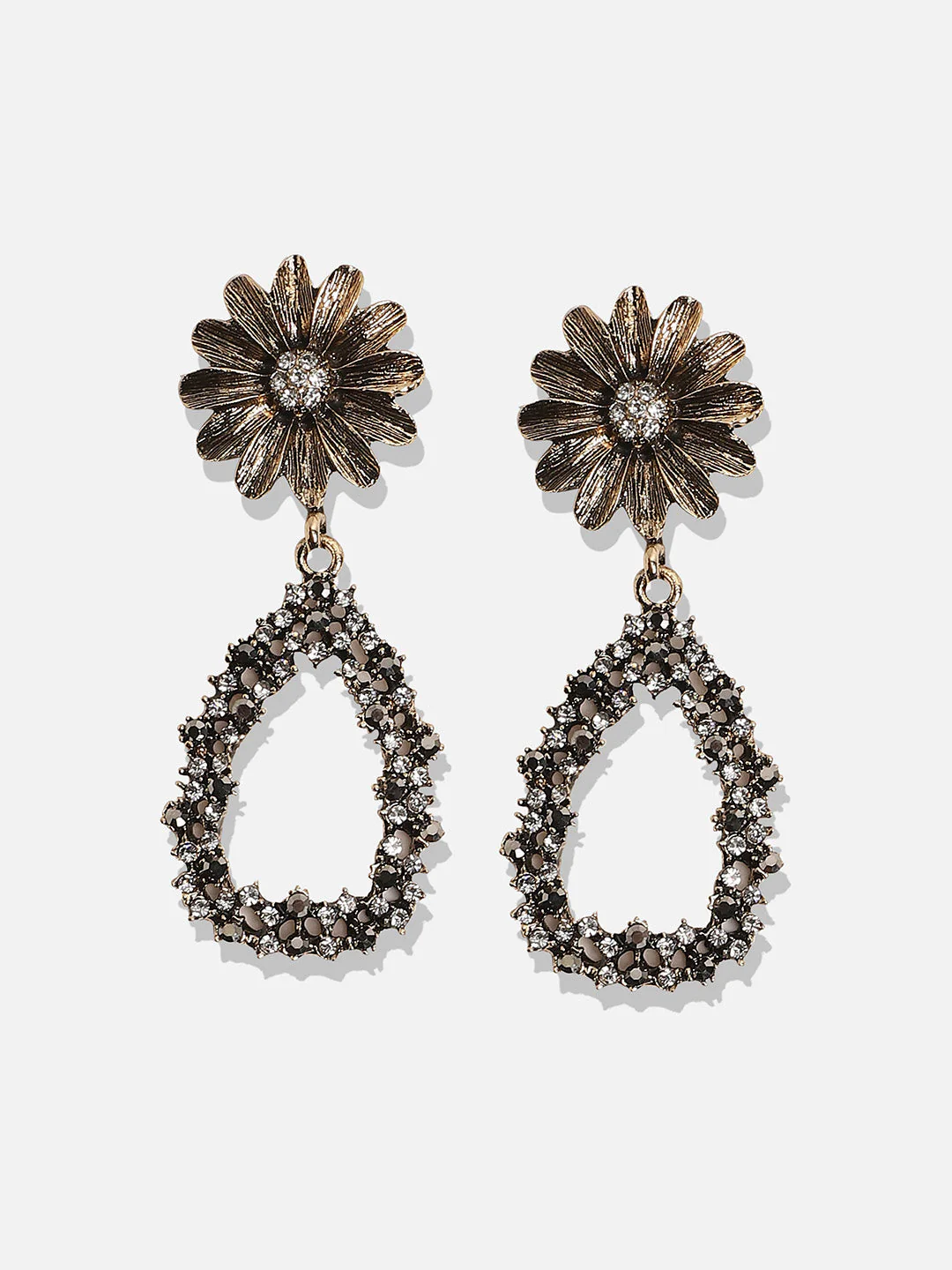 Gold-Plated Contemporary Drop Earrings - Image 4