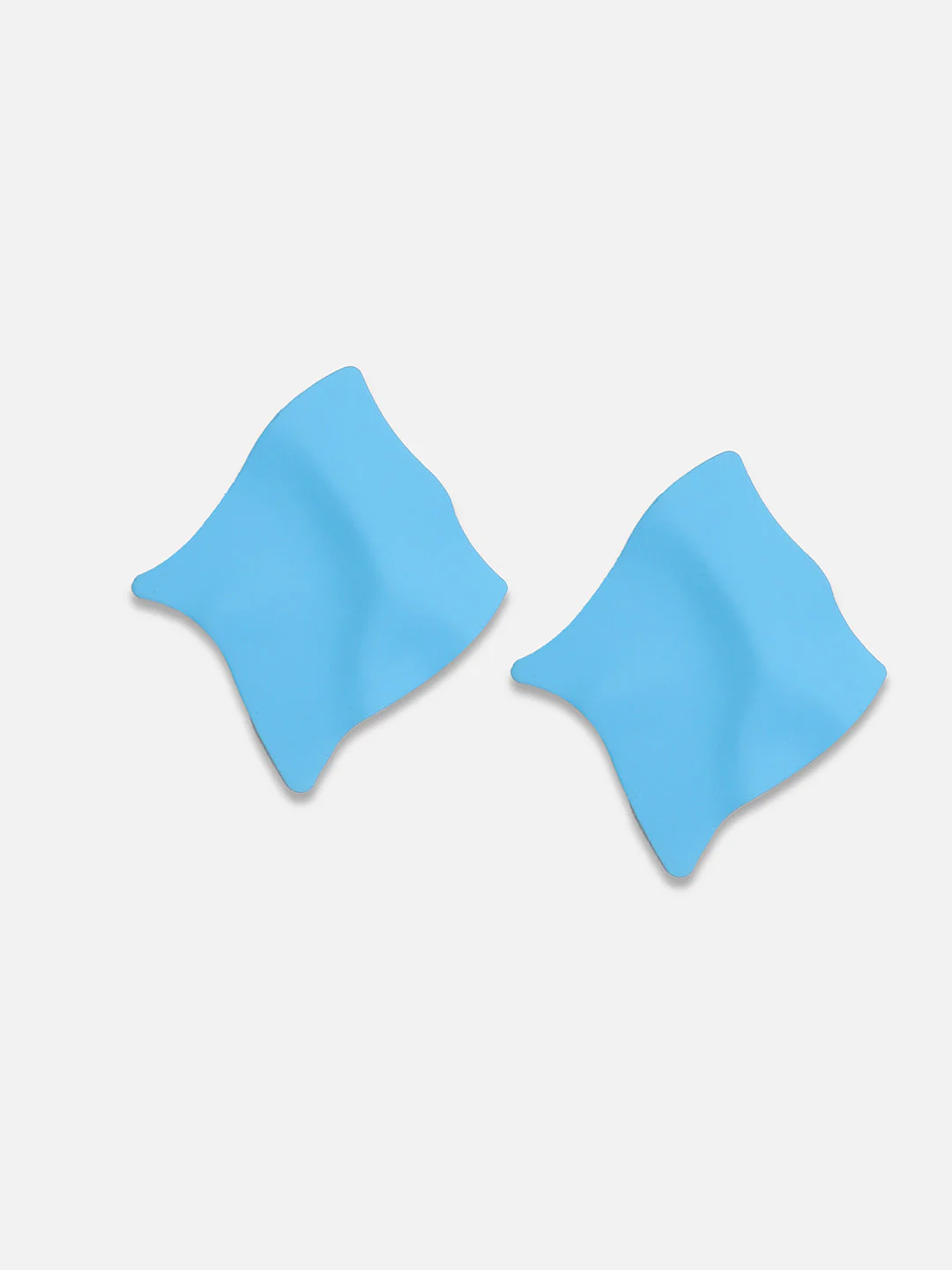 Gold-Plated Contemporary Ripple Drop Earrings - Image 4