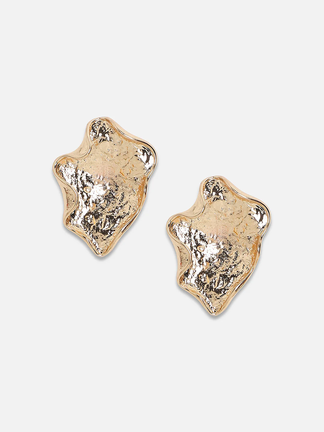 Gold-Plated Contemporary Studs Earrings - Image 4