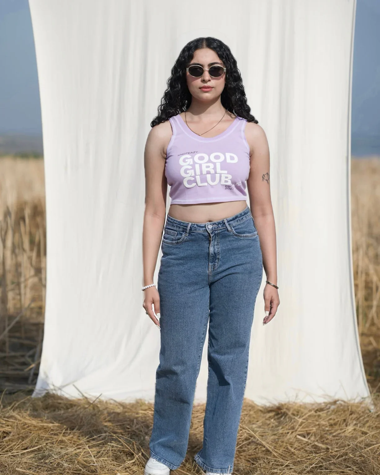 Good Girl Purple Crop Top - Image 3