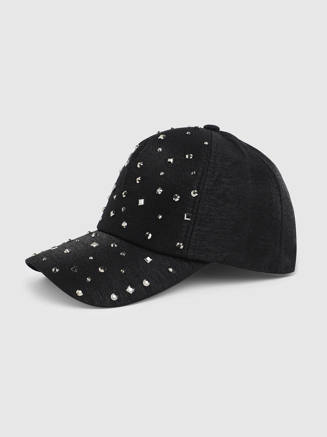 Maxi Studded Baseball Cap - Black - Image 5