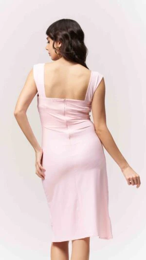 High Slit Knee Length Bodycon - Image 4