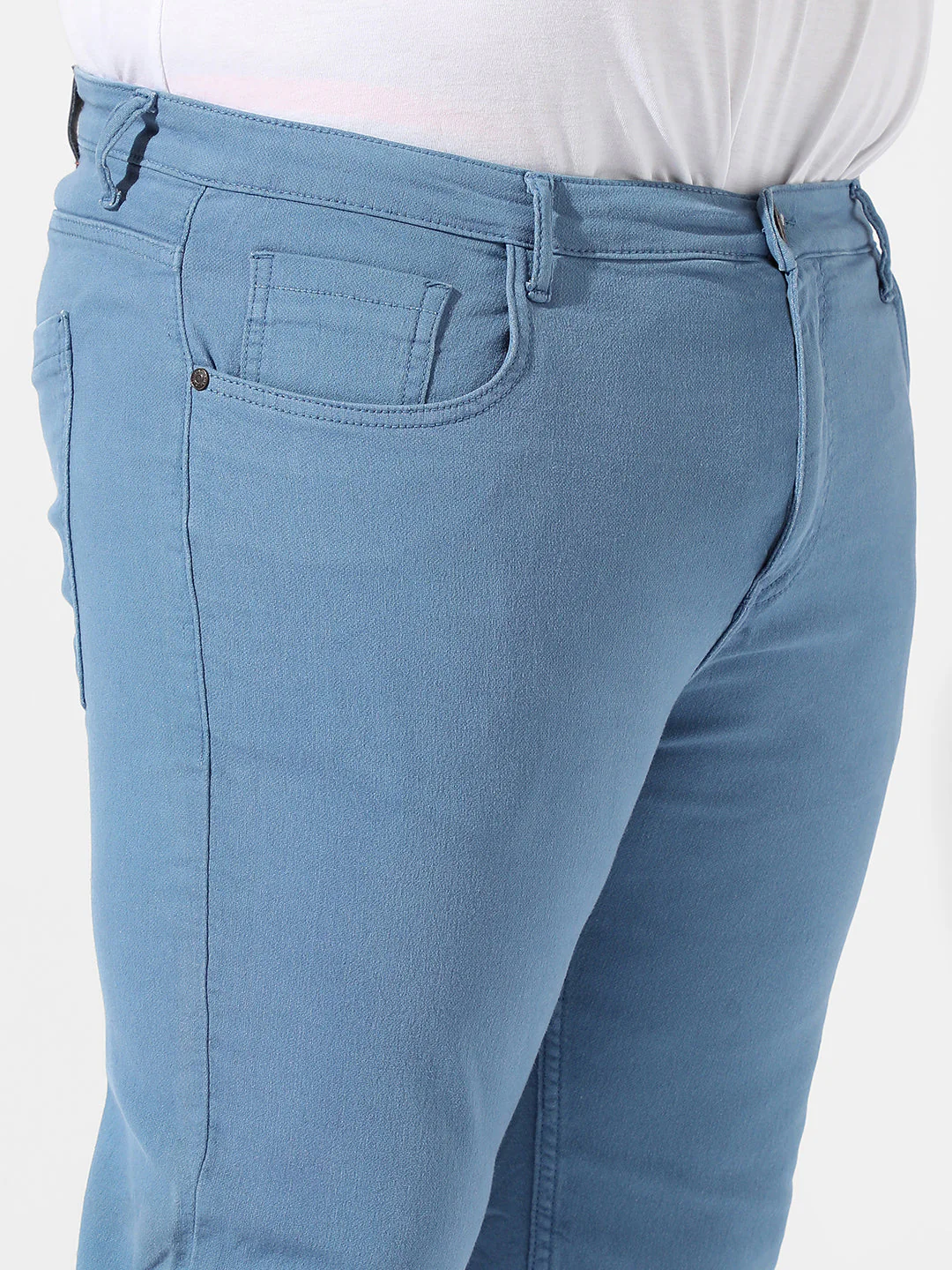 Classic Blue Light-Washed Denim Jeans - Image 7