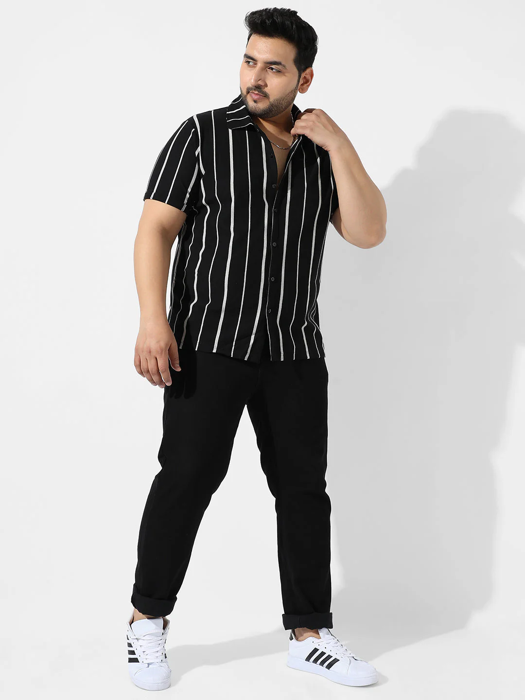 Black Striped Casual Shirt - Image 11