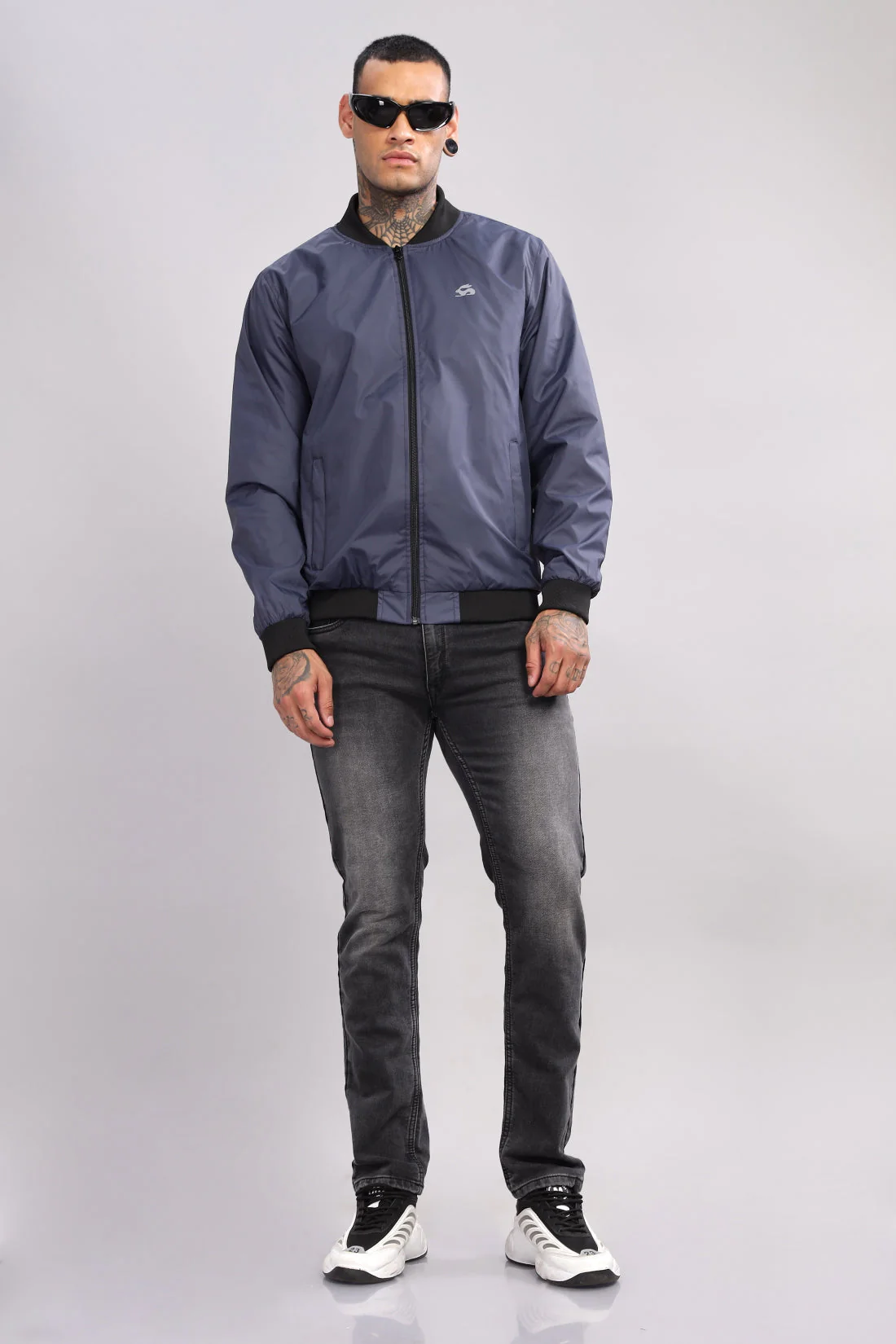 Polyester Winter Black Jacket - Image 24